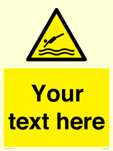 Custom Warning diving area